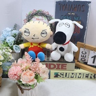 Family Guy Stewie & Brian Plush Toys, 7" Soft Stuffed Animals, Collectible Anime Figures, Cute Carto