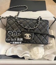 Chanel Mini Cf黑银手袋