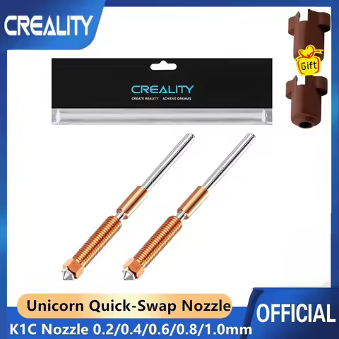 Creality 2pcs K1C/Ender 3 V3 Unicorn Quick-Swap 3D Printer Nozzle Kit 0.2/0.4/0.6/0.8/1.0mm for Crea