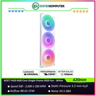 NZXT F420 RGB Core 420mm Single-Frame RGB Fan - White