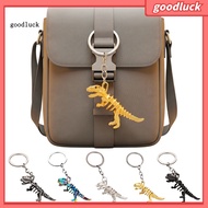 goodluck|  Gold Metal Keyring Dinosaur Skeleton Keychain Goth Core Dinosaur Glow Skull Keychain Meta