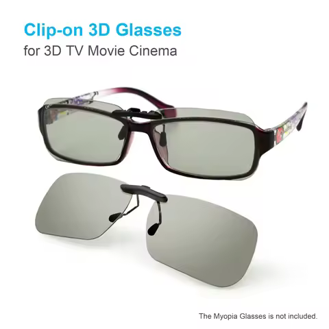 Clip-on 3D Glasses 0.72mm Thickness for Myopia Watching Passive Circular Polarized 3D Glasses for 3D