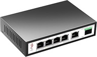 6-Port 2.5G Web Managed Ethernet Switch with 10G SFP+ Uplink, 2.5 Gigabit Network Switch, Ethernet S