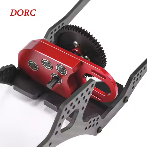 Aluminum 2Low Transmission 30% Overdrive Gearbox Delrin Skid Set for 1/10 RC Rock Crawler Chassis LC
