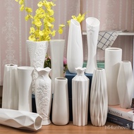 30cmWater-Filled Ceramic Vase Modern Simple White Floor Vase Office Dining Table Entrance Decoration Flower Device