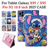 For 5G Tablet Galaxy X95 10.8 inch 2024 High Quality Cartoon Leather Cover X95 Pro 2025 Magnetic dro