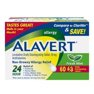 Alavert Allergy 24 Hour Relief, Fresh Mint Flavor, Orally Disintegrating Allergy Tablets, Non-drowsy