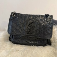 YSL NIKI 中號 黑銀