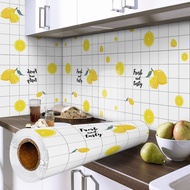 QUATREFOIL 厨房贴纸防油防水耐高温墙纸自粘墙贴瓷砖灶台橱柜贴纸 柠檬0.6*3米