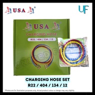 USA Refrigerant Charging Hose SET (R12/R22/R134a/R404a) 5ft/60"
