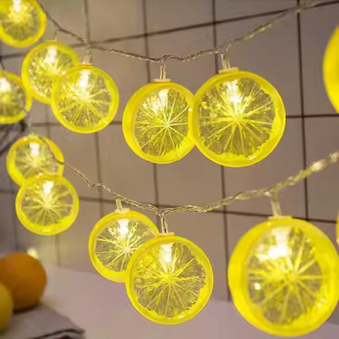 Lemon 20 LED Fairy Light Outdoor Hanging Lamp String Lights For Holiday Christmas Party Waterproof F