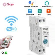 1pc Tuya WiFi Smart Switch Circuit Breaker, Wireless Phone Remote Control Rail Switch, 4 Timer Modes