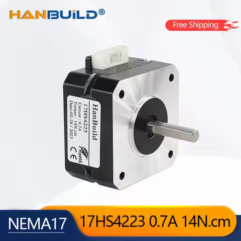 1pcs 4-lead 0.7A 14N.CM 17HS4223 23mm 42 motor for 3D printer extruder and J-head bowden Titan Extru