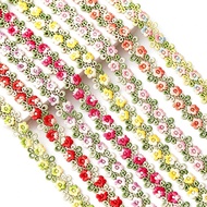 (2 Yards/pack) 2CM Wide Hollow Out Water-soluble Embroidery Lace Colorful Clothing Edging Home Pillo