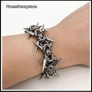 [FF] Punk Grunge Ro Rivet Bracelet Cool Niche Bracelet Goth Charm Jewelry Hip Hop Accessories [TH]