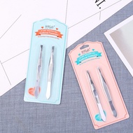 2Pcs/Set Professional Stainless Steel Hair Removal Clip Eyebrow Face Hair Remover Tweezers Pinset Ob