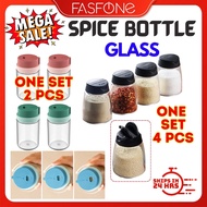 FASFONE Spice Container Glass Container Spice Bottle Spice Set Container