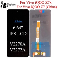 สีดำ6.64นิ้วสำหรับ Vivo IQOO Z7 (จีน) V2270A IQOO Z7x V2272A จอแสดงผล LCD Touch Screen Digitizer สมั