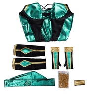 Authentic Quick Draw MORTAL KOMABT JADE Emerald KITANA JiTa MILEENA MeiLena Cosplay Costume In Stock