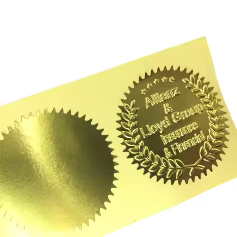 100pcs 5cm Shiny Gold Stickers Sticky Notes Cute Scrapbooking Gift Package Sealing Stickers for Cook