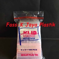 Plastic Clips 5x8 contents 100 / Plastic Ziplock / zipper lock 5 x 8