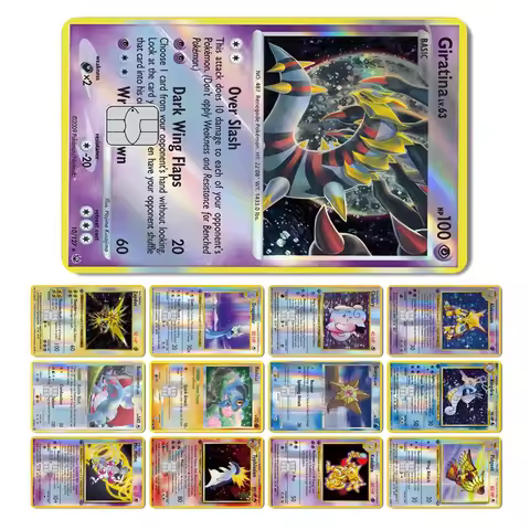 Pokemons Staryu Riolu Toterra Salamence Giratina Alakazam Glefairy Laser Holographic Credit Debit Ca