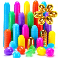 YEAHBEER 144 Plastic Easter Eggs & 6 Golden Eggs - 2 3/8" - Easter Theme Party Favor - Easter Eggs H