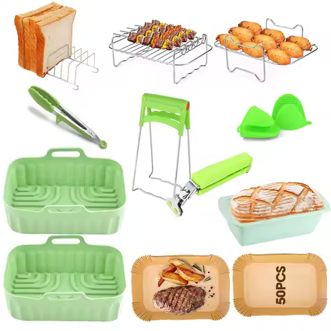 Air Fryer Accessories Set for Ninja Foodi Max Dual Zone Air Fryer AF400EU/AF300EU/AF451EU With Silic