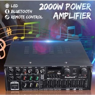 [Ready stock] 2000W Bluetooth 5.0 Channel Audio Power HiFi Amplifier 326BT 12V/220V AV Amp Speaker w