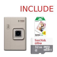 FUJIFILM INSTAX MINI LIPLAY+ BEIGE MINI LIPLAY+INCLUDE PAPER AND MEMORY