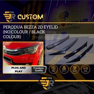 JR Custom Made 2D Eyebrow Eye Cover Eyelid Perodua Bezza Kening Lampu Car Accessories Bodykit Exterior Decoration