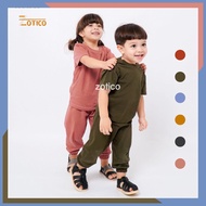 Children's Jogger Pants Suits Set 1-7 Years Old Boys Girls Soft Premium Plain Clothes T-Shirt Suits 