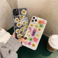 4746真花永生花雛菊花卉手機電話殼IPHONE SE2 11 PRO 7 8 X PLUS XS XR MAX