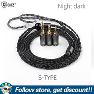 Qkz Q1 Max 16-Strand Dây mạ bạc với 2.5 + 3.5 + 4.4mm phích cắm MMCX/2pin S nối cáp thay thế cho qkz