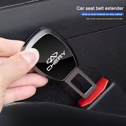 Car Seat Belt Extender Plug Auto Logo Safety Strap Extension For Chery Tiggo 8 9 7 5 5X 3X Arrizo 8 