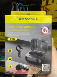 Awei T36藍牙耳機 /  無線耳機/防水防汗/遊戲耳機/wireless gaming earbuds/Bluetooth/headsets/noise reduction/Android /ios
