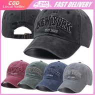 NEW YORK Embroidery Letter Cap Adjustable  Cotton Baseball Cap for Men Women Travel Sunscreen Casual