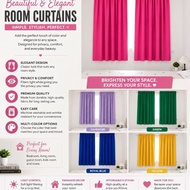 amanda's plain window curtain 6ft in height.(68×58 inches)