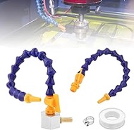 CLAHJQX G1/4 Round Nozzle Plastic Adjustable Cooling System with 2 pcs 40 cm Coolant Oil Water Hose 