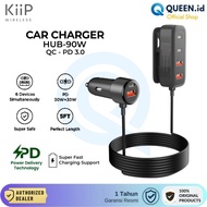 Kiip HUB90W Car Car Charger 6 Port HUB USB TYPE C 90W Fast Charging