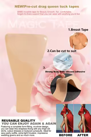 NEW Reusable TUCKING TAPE Gaff Alternative - Transgender, NB, Drag Queens, CrossdressingZ98
