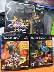 PS1 Time Crisis (日版）遊戲連Guncon 1代, PS2 Time Crisis II （美版）連Guncon 2代，PS2 Time Crisis 3 （美版）連Guncon 2代