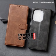 REDMI 13C REDMI 13X REDMI 13 4G LEATHER FLIP CASE WALLET REDMI 13C REDMI 13X REDMI 13 4G SBK