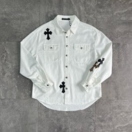 Chrome Celestial Crest Shirt leopard print B7187 Buivintage, thick khaki fabric, comfortable fit. me