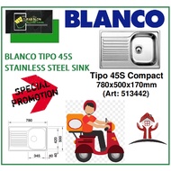 BLANCO TIPO 45 S Compact STAINLESS STEEL SINK