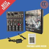 Leory Mini Portable Live Audio Mixer Karaoke Dj 4 Channel - 647867