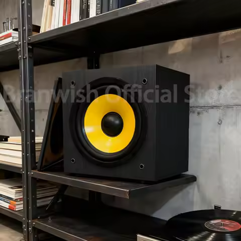 150W*2 Subwoofer 8inch 100-240V Active Speaker HiFi Wooden Super Bass Tweeter Portable Sound Box 4oh