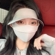 冰絲防曬面罩 全臉防UV 女學生醫美級遮陽面罩 高顏值推薦- 玻尿酸口罩-黑色 均碼