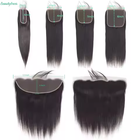 Straight 4x4 5x5 6x6 Closure Human Hair 13x4 Ear To Ear Transparent Frontal Lace Only 2x6 HD Lace Cl
