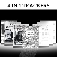 Gastos Utang Rent Password Tracker Mini Notebook 4in1 Guide